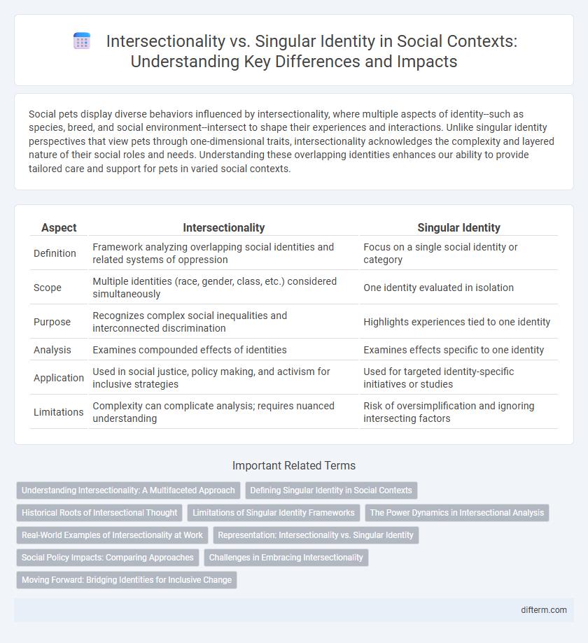 Intersectionality vs. Singular Identity in Social Contexts: Understanding Key Differences and Impacts