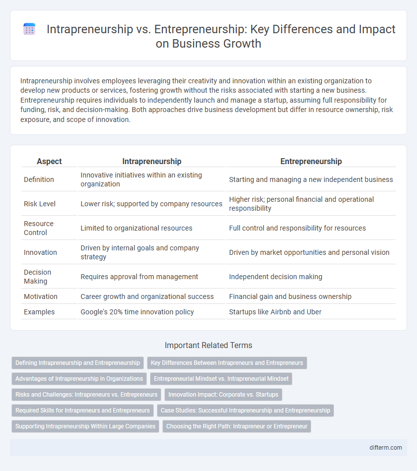 Intrapreneurship vs. Entrepreneurship: Key Differences and Impact on Business Growth