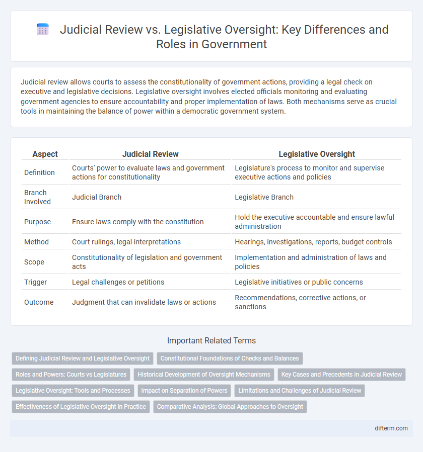 Judicial Review vs. Legislative Oversight: Key Differences and Roles in Government