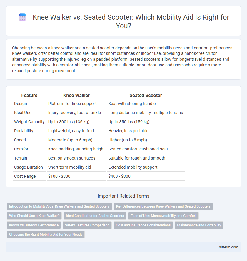 Knee Walker vs. Seated Scooter: Which Mobility Aid Is Right for You?