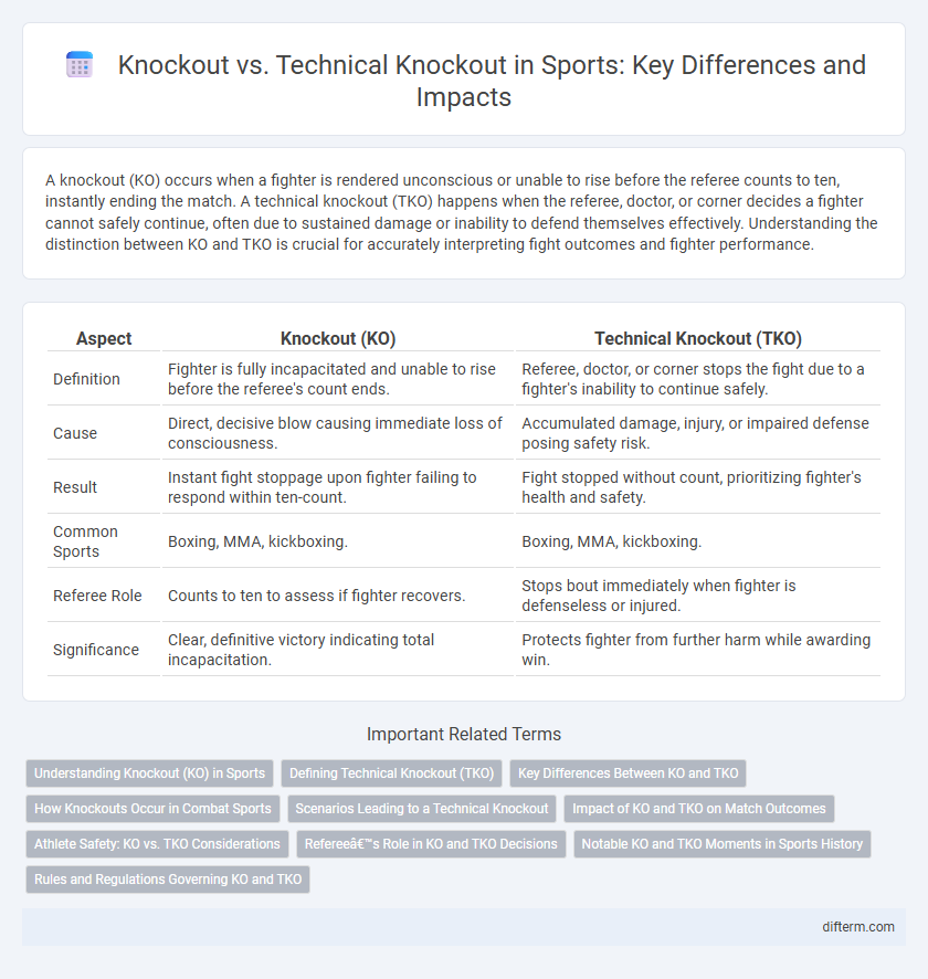 Knockout vs. Technical Knockout in Sports: Key Differences and Impacts