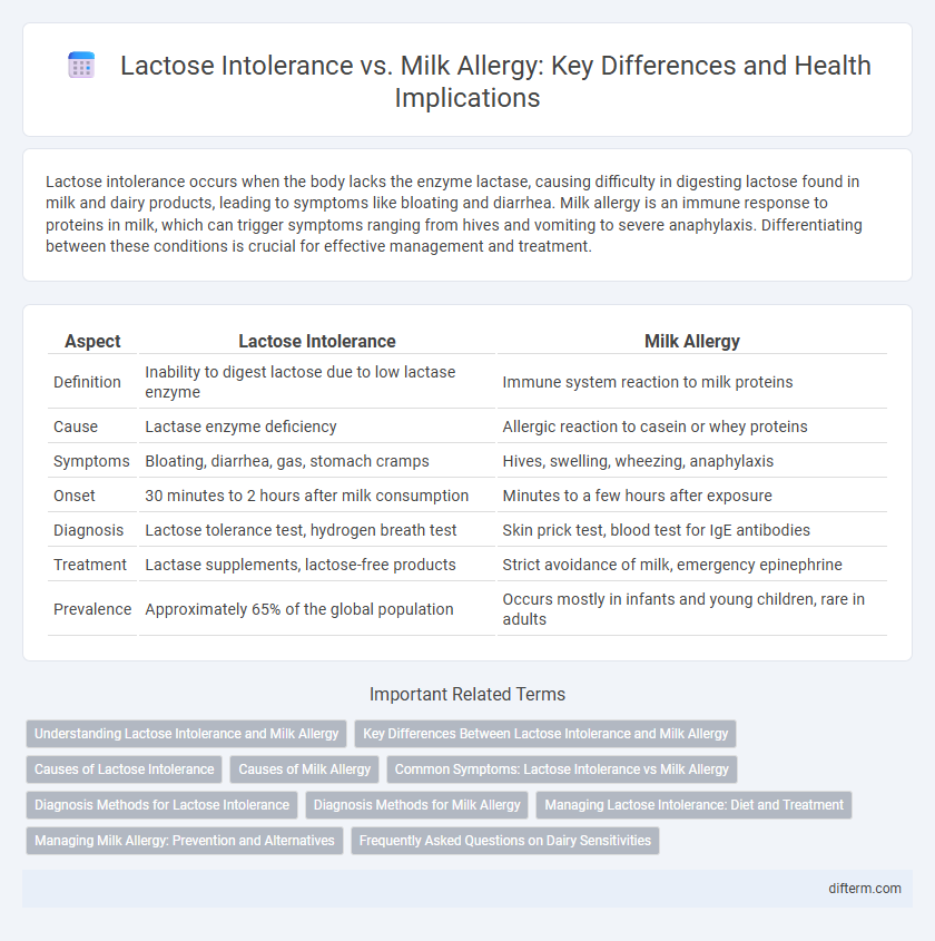 Lactose Intolerance vs. Milk Allergy: Key Differences and Health Implications