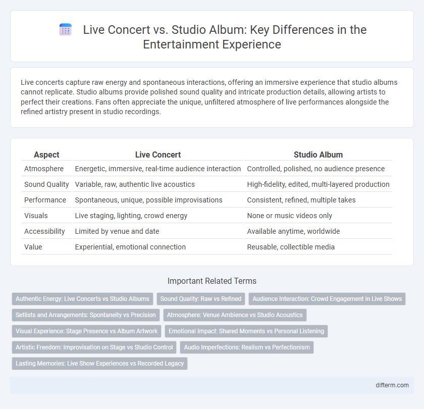 Live Concert vs. Studio Album: Key Differences in the Entertainment Experience