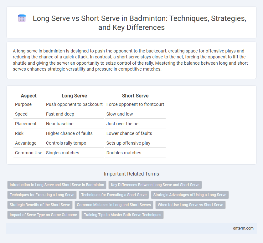 Long Serve vs Short Serve in Badminton: Techniques, Strategies, and Key Differences
