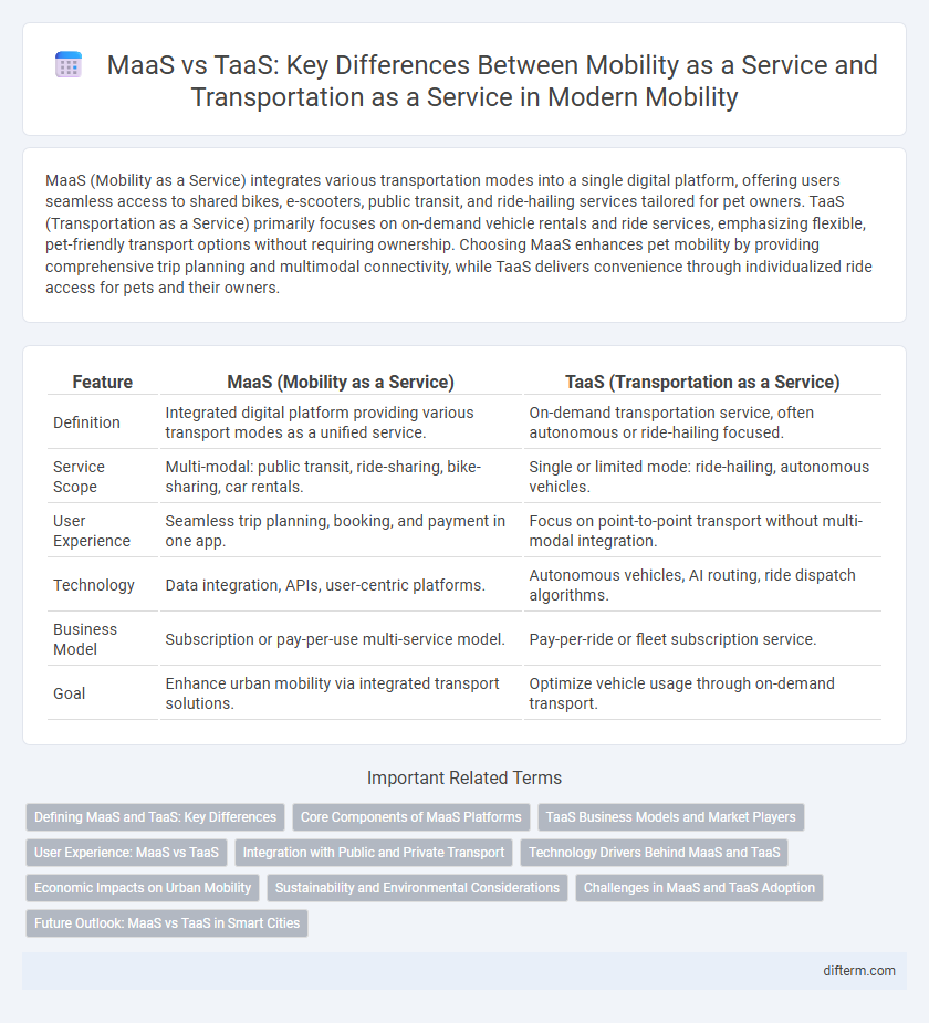 MaaS vs TaaS: Key Differences Between Mobility as a Service and Transportation as a Service in Modern Mobility