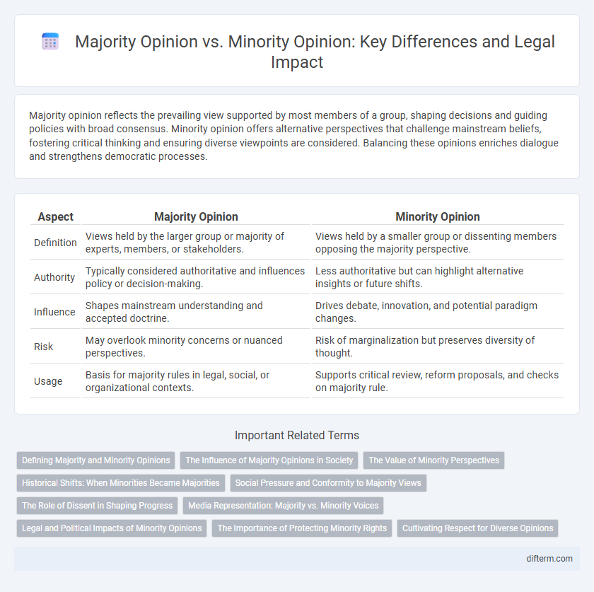 Majority Opinion vs. Minority Opinion: Key Differences and Legal Impact