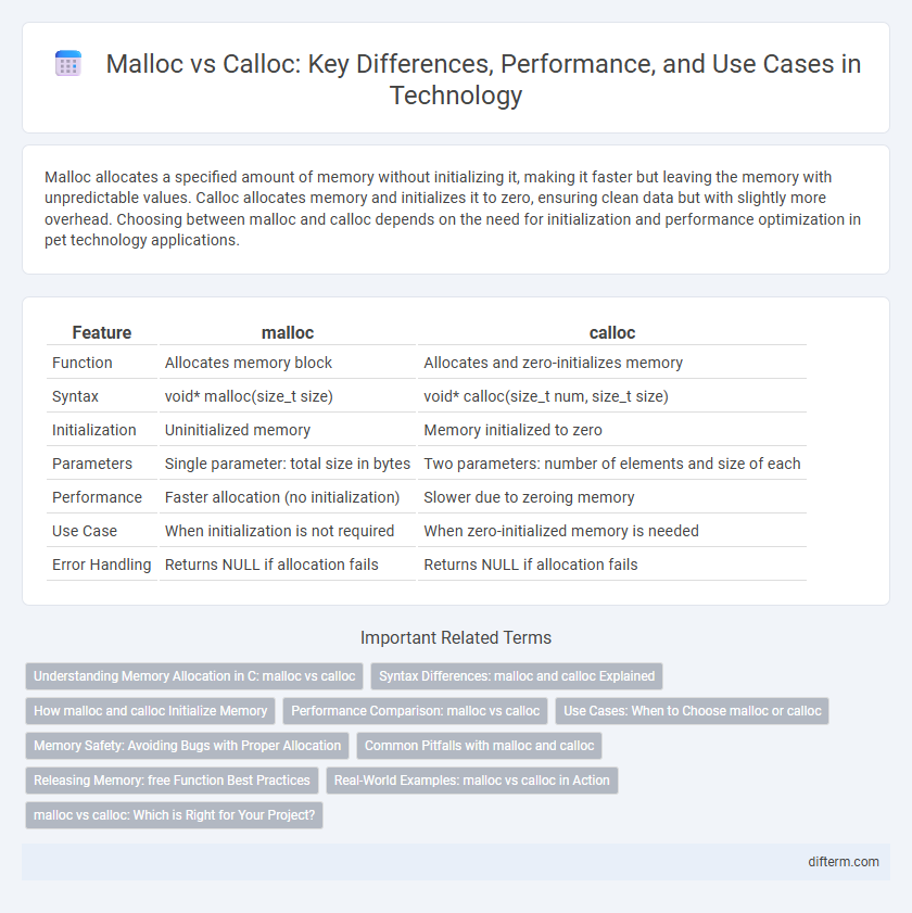 Malloc vs Calloc: Key Differences, Performance, and Use Cases in Technology