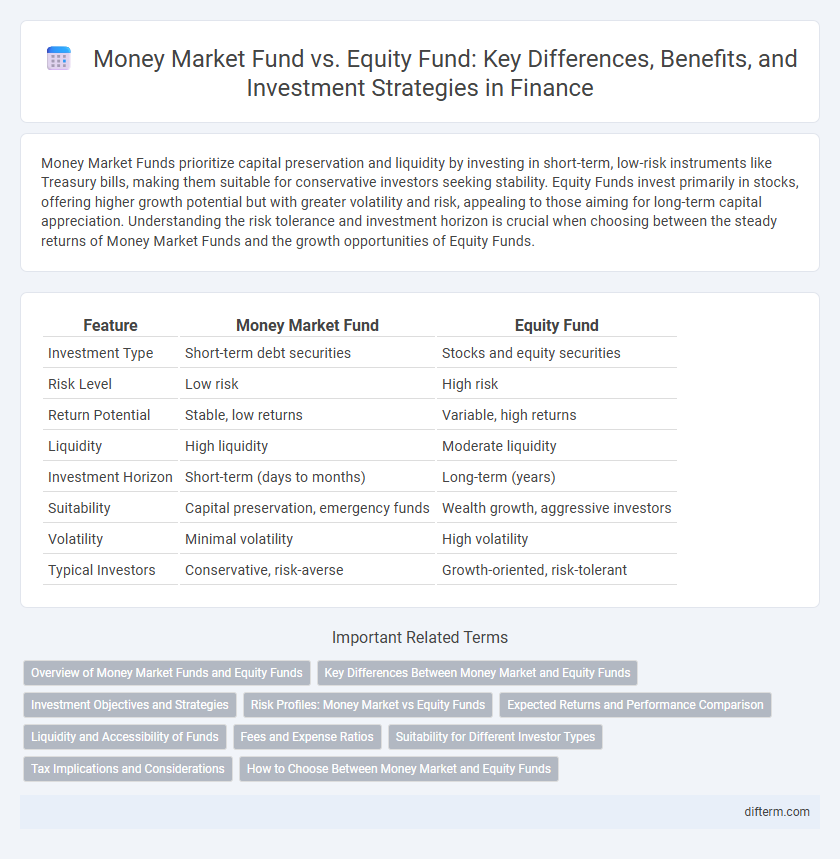 Money Market Fund vs. Equity Fund: Key Differences, Benefits, and Investment Strategies in Finance