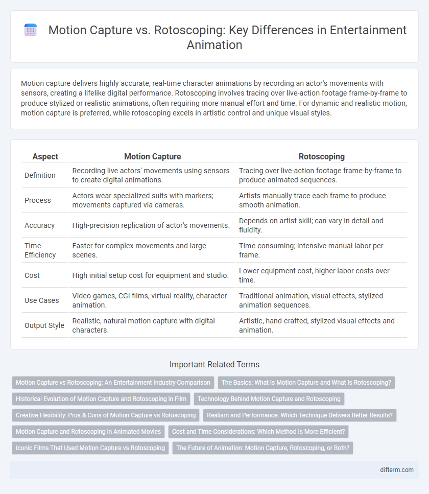Motion Capture vs. Rotoscoping: Key Differences in Entertainment Animation