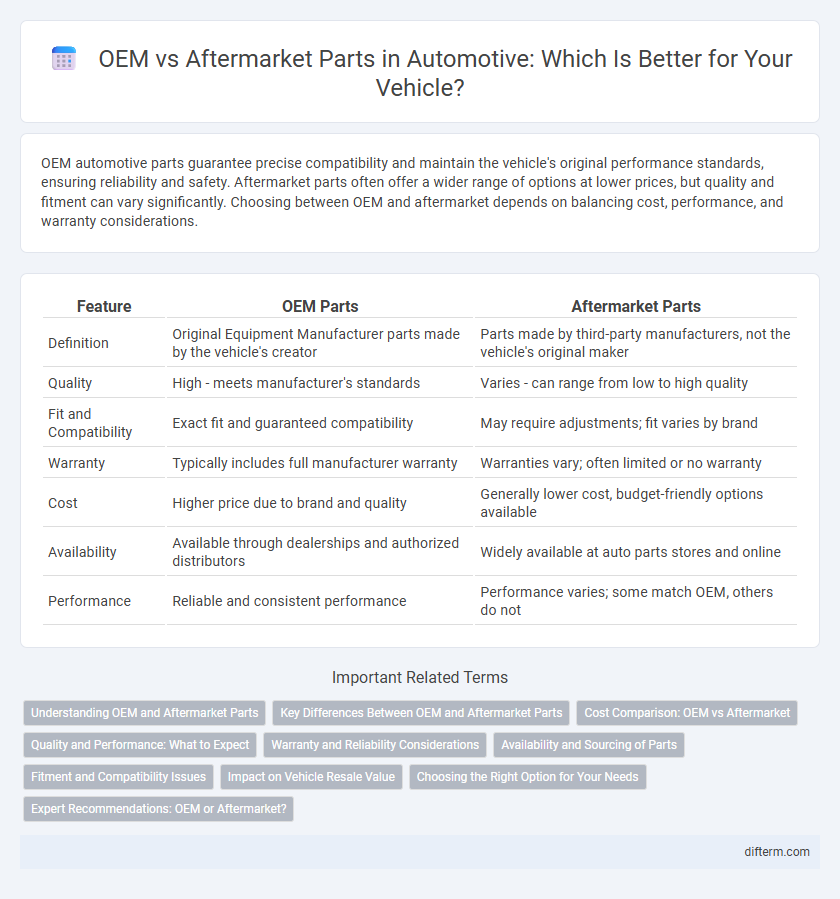 OEM vs Aftermarket Parts in Automotive: Which Is Better for Your Vehicle?