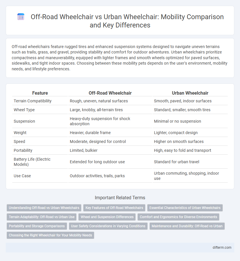 Off-Road Wheelchair vs Urban Wheelchair: Mobility Comparison and Key Differences