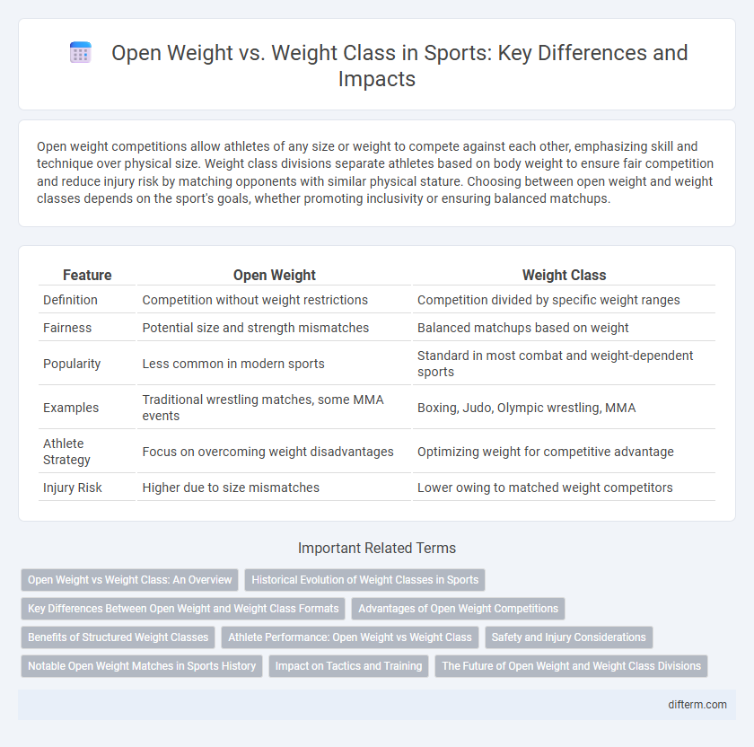 Open Weight vs. Weight Class in Sports: Key Differences and Impacts