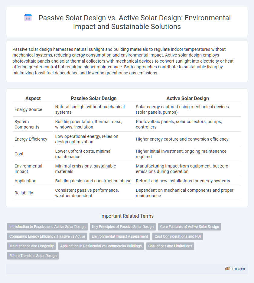 Passive Solar Design vs. Active Solar Design: Environmental Impact and Sustainable Solutions