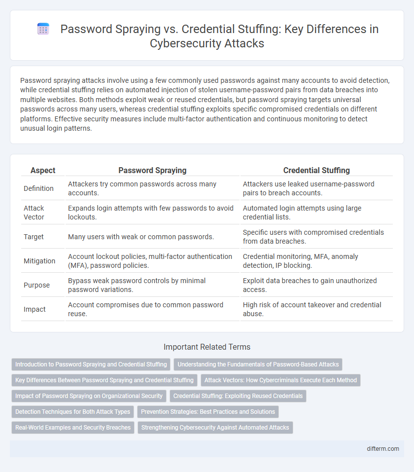 Password Spraying vs. Credential Stuffing: Key Differences in Cybersecurity Attacks