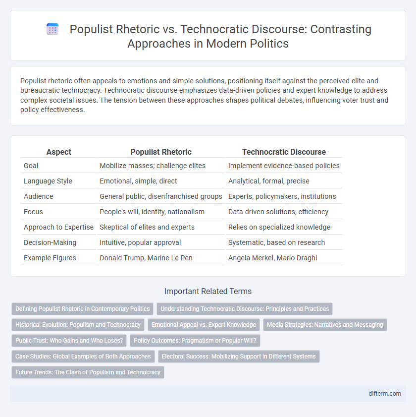 Populist Rhetoric vs. Technocratic Discourse: Contrasting Approaches in Modern Politics