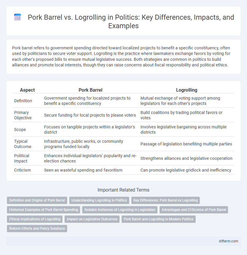 Pork Barrel vs. Logrolling in Politics: Key Differences, Impacts, and Examples