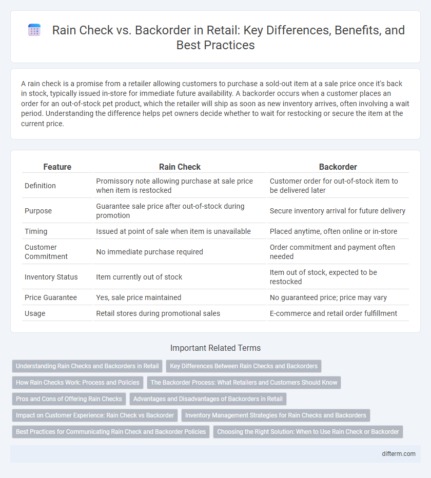 Rain Check vs. Backorder in Retail: Key Differences, Benefits, and Best Practices
