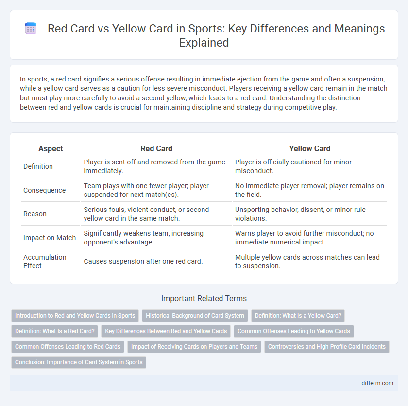 Red Card vs Yellow Card in Sports: Key Differences and Meanings Explained