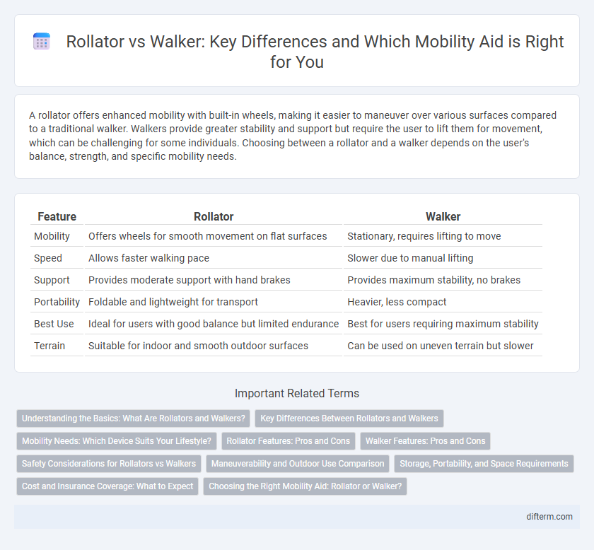 Rollator vs Walker: Key Differences and Which Mobility Aid is Right for You