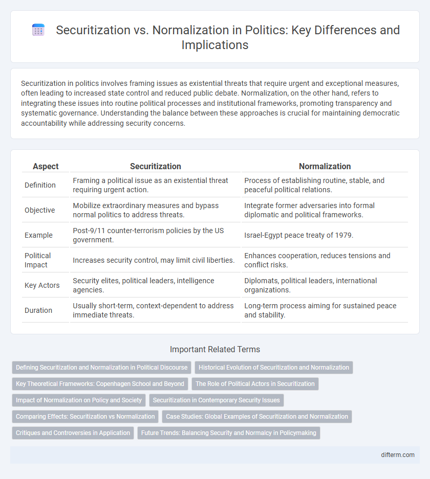 Securitization vs. Normalization in Politics: Key Differences and Implications