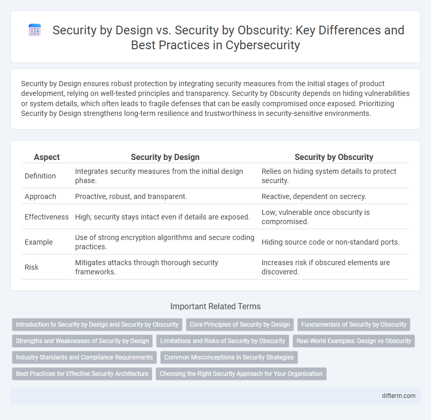Security by Design vs. Security by Obscurity: Key Differences and Best Practices in Cybersecurity