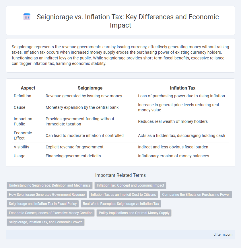 Seigniorage vs. Inflation Tax: Key Differences and Economic Impact