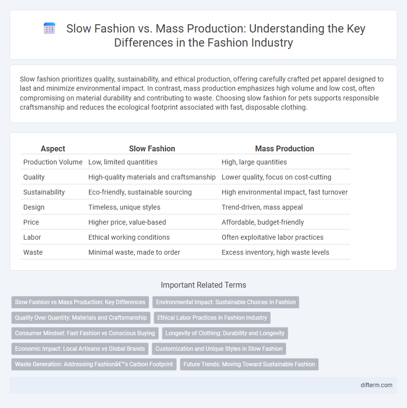 Slow Fashion vs. Mass Production: Understanding the Key Differences in the Fashion Industry