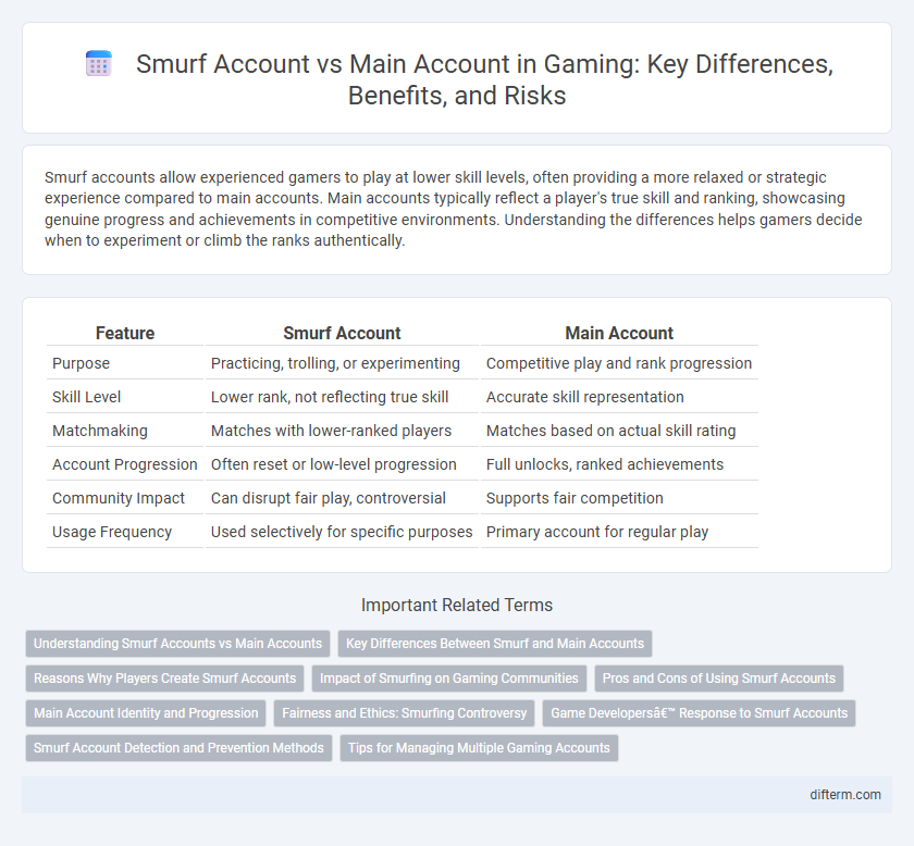 Smurf Account vs Main Account in Gaming: Key Differences, Benefits, and Risks