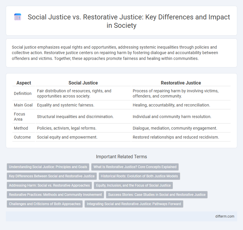 Social Justice vs. Restorative Justice: Key Differences and Impact in Society