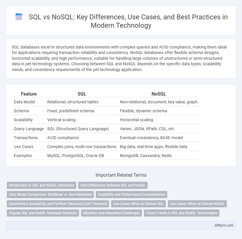 SQL vs NoSQL: Key Differences, Use Cases, and Best Practices in Modern Technology