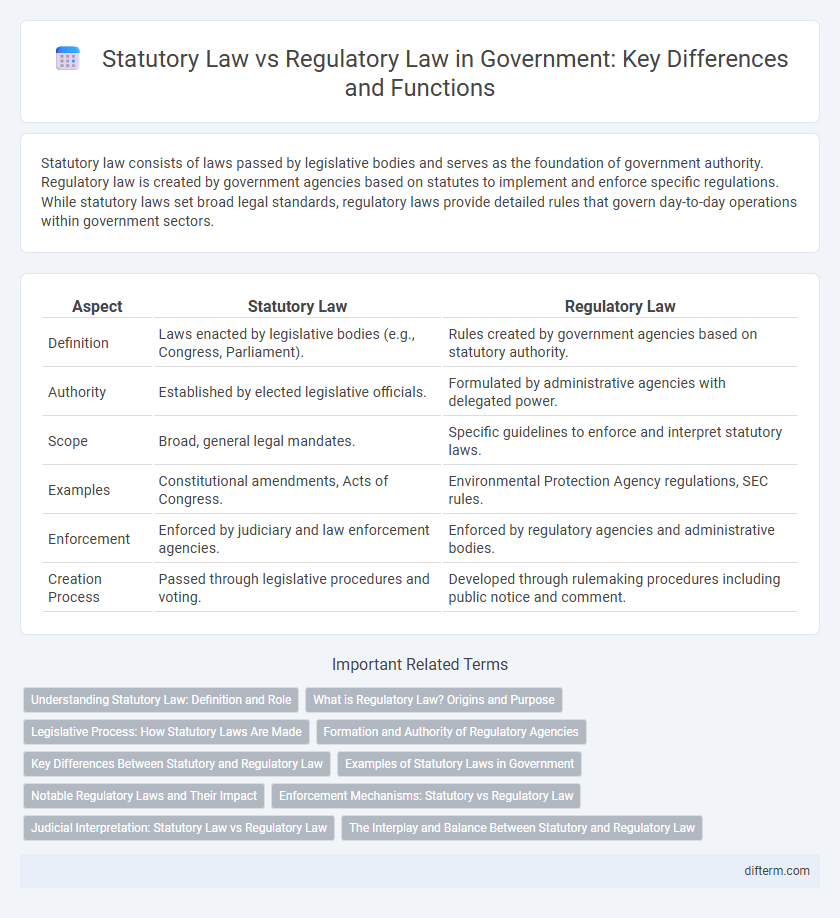 Statutory Law vs Regulatory Law in Government: Key Differences and Functions