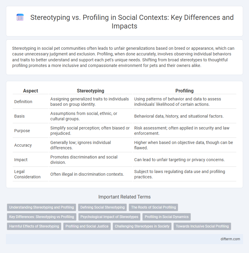 Stereotyping vs. Profiling in Social Contexts: Key Differences and Impacts