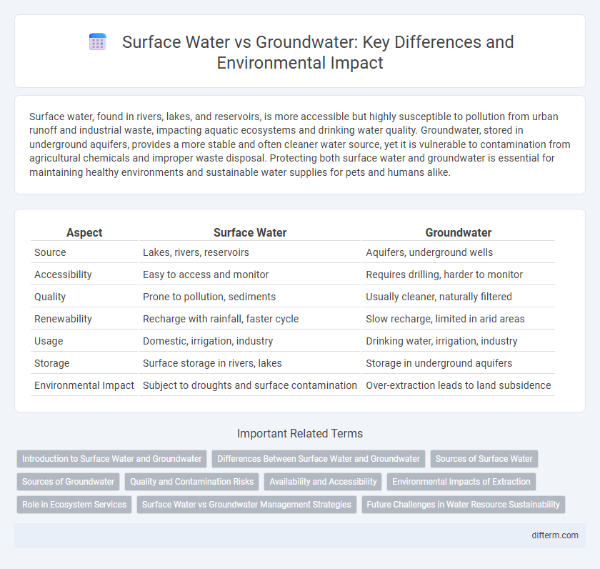 Surface Water vs Groundwater: Key Differences and Environmental Impact