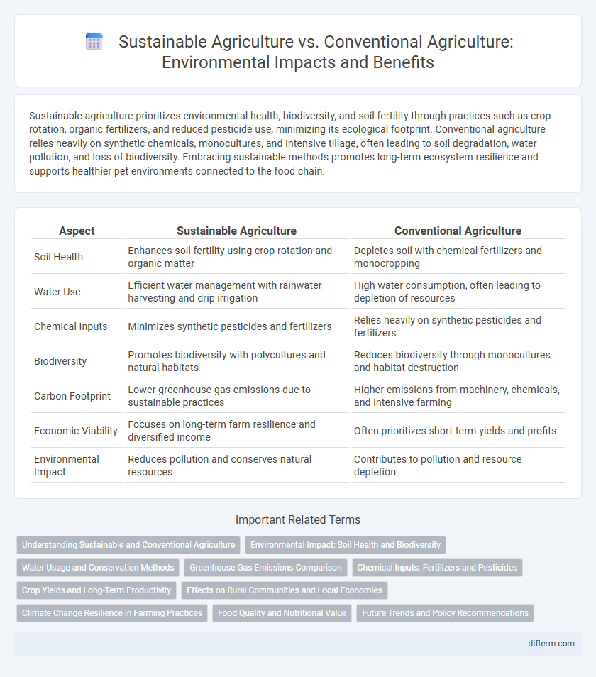 Sustainable Agriculture vs. Conventional Agriculture: Environmental Impacts and Benefits