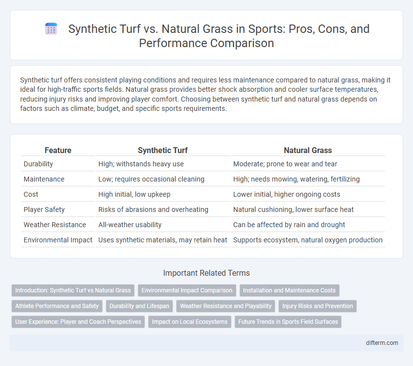 Synthetic Turf vs. Natural Grass in Sports: Pros, Cons, and Performance Comparison