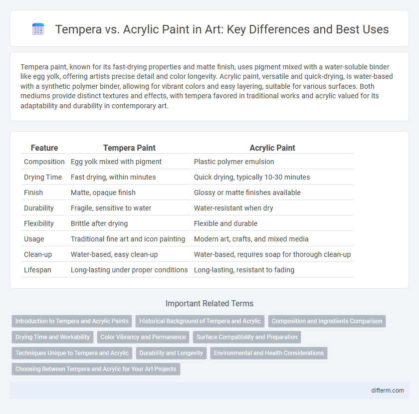Tempera vs. Acrylic Paint in Art: Key Differences and Best Uses