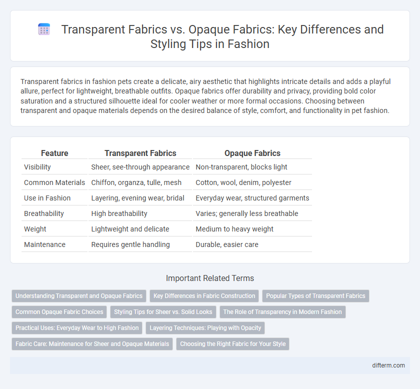 Transparent Fabrics vs. Opaque Fabrics: Key Differences and Styling Tips in Fashion