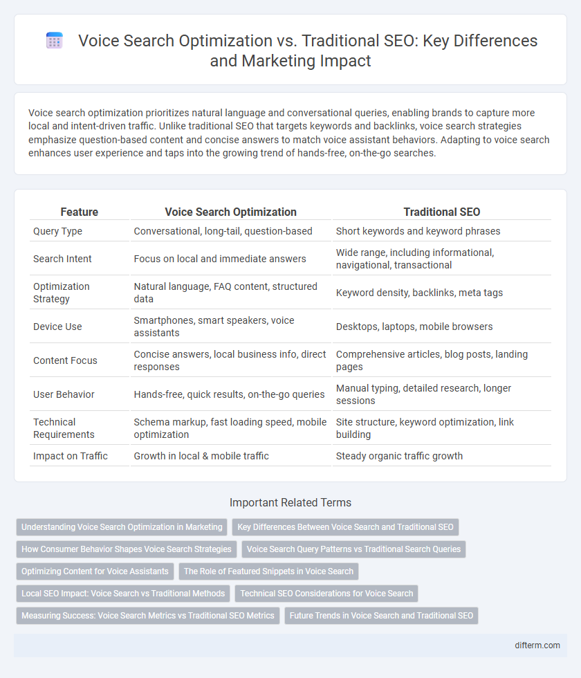 Voice Search Optimization vs. Traditional SEO: Key Differences and Marketing Impact