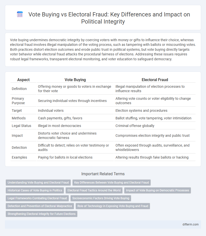 Vote Buying vs Electoral Fraud: Key Differences and Impact on Political Integrity
