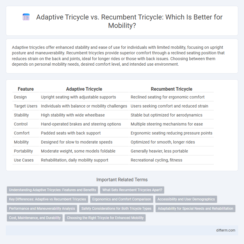 Adaptive Tricycle vs. Recumbent Tricycle: Which Is Better for Mobility?