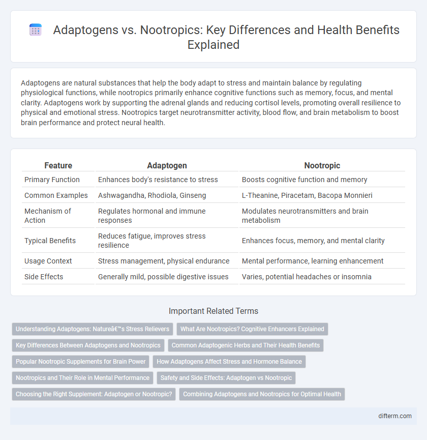 Adaptogens vs. Nootropics: Key Differences and Health Benefits Explained