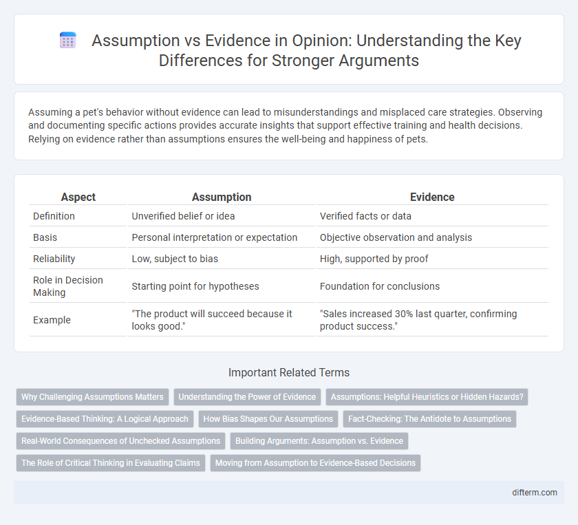Assumption vs Evidence in Opinion: Understanding the Key Differences for Stronger Arguments