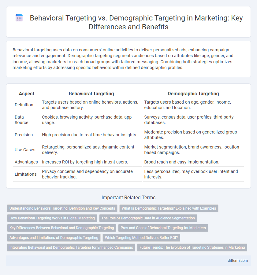 Behavioral Targeting vs. Demographic Targeting in Marketing: Key Differences and Benefits