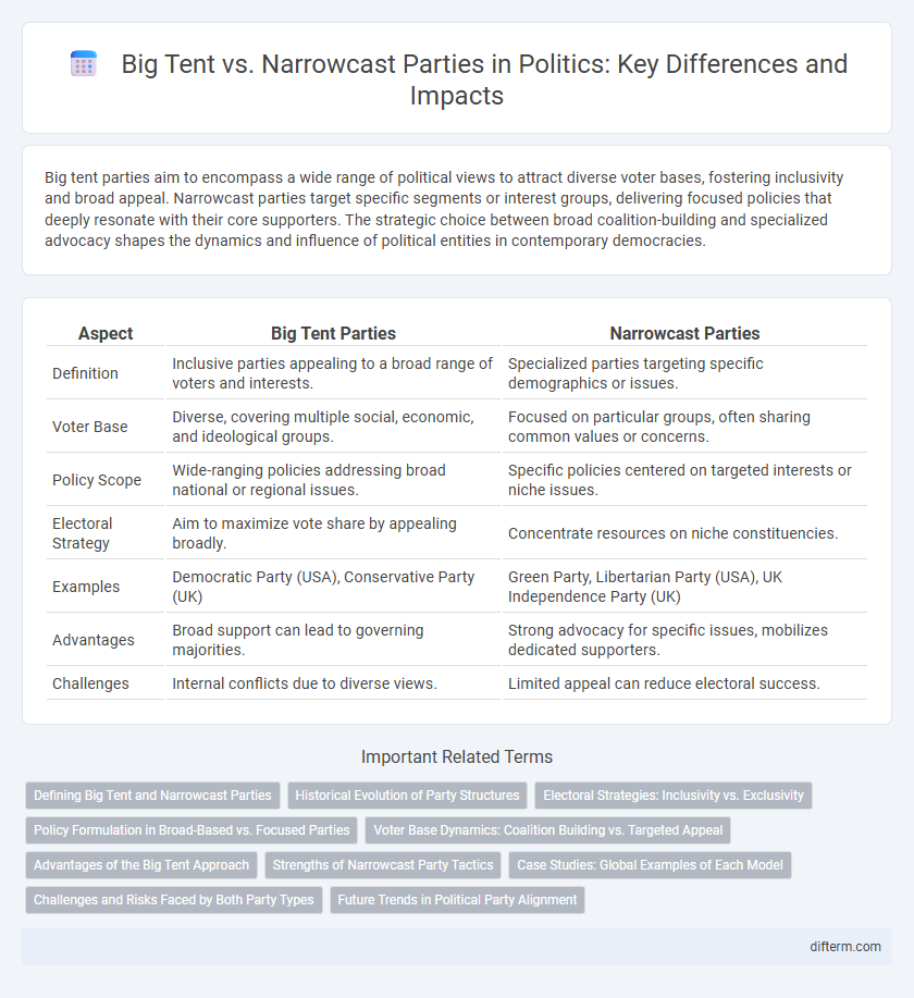 Big Tent vs. Narrowcast Parties in Politics: Key Differences and Impacts