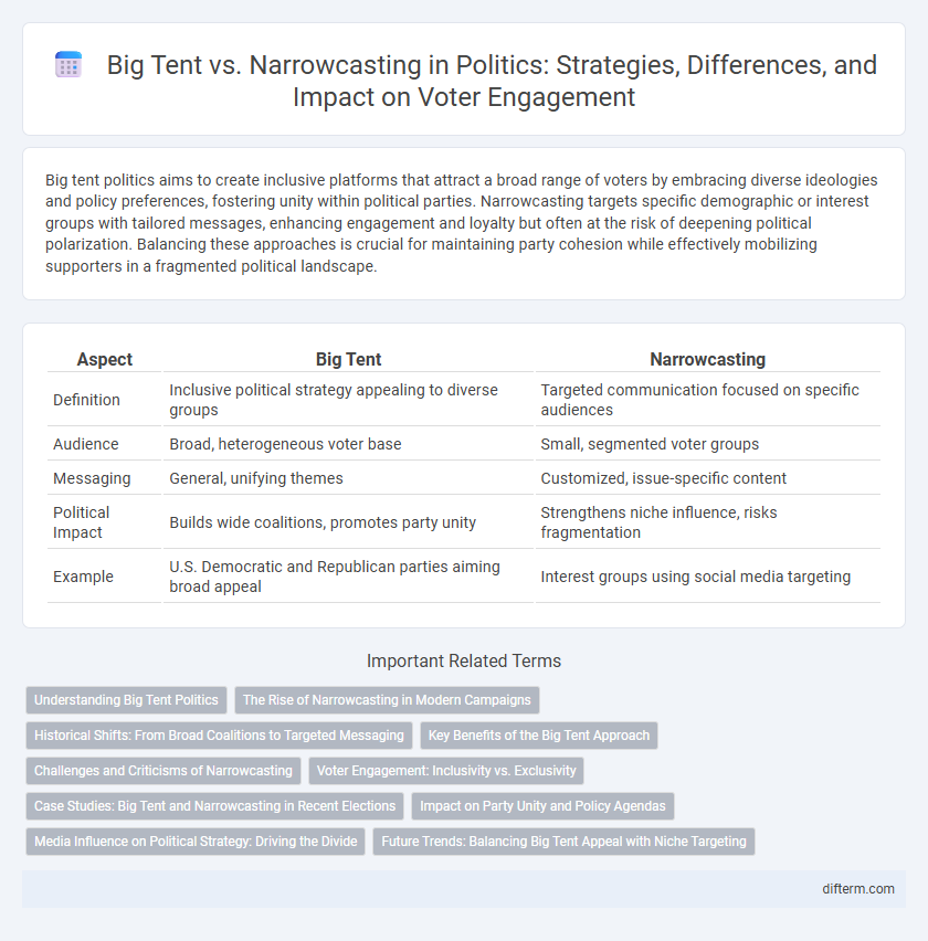 Big Tent vs. Narrowcasting in Politics: Strategies, Differences, and Impact on Voter Engagement
