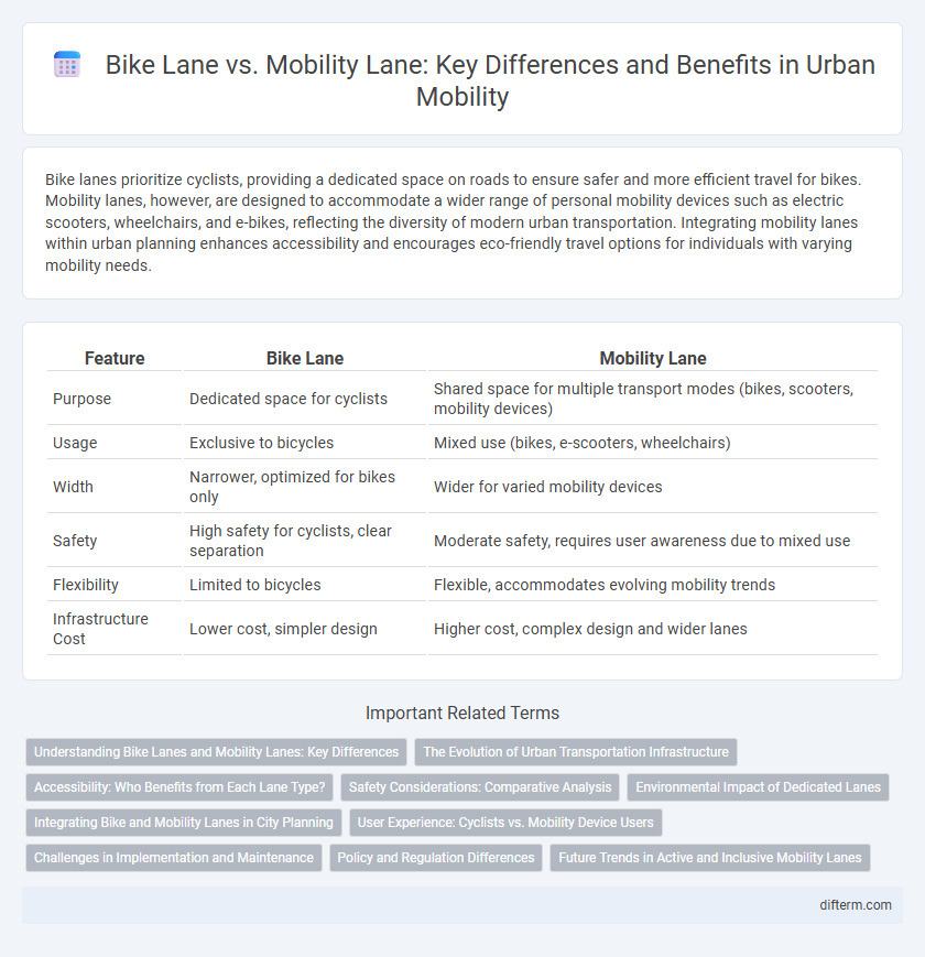 Bike Lane vs. Mobility Lane: Key Differences and Benefits in Urban Mobility