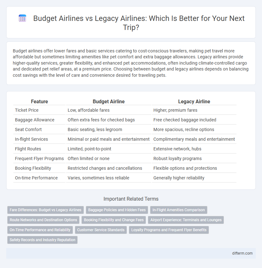 Budget Airlines vs Legacy Airlines: Which Is Better for Your Next Trip?