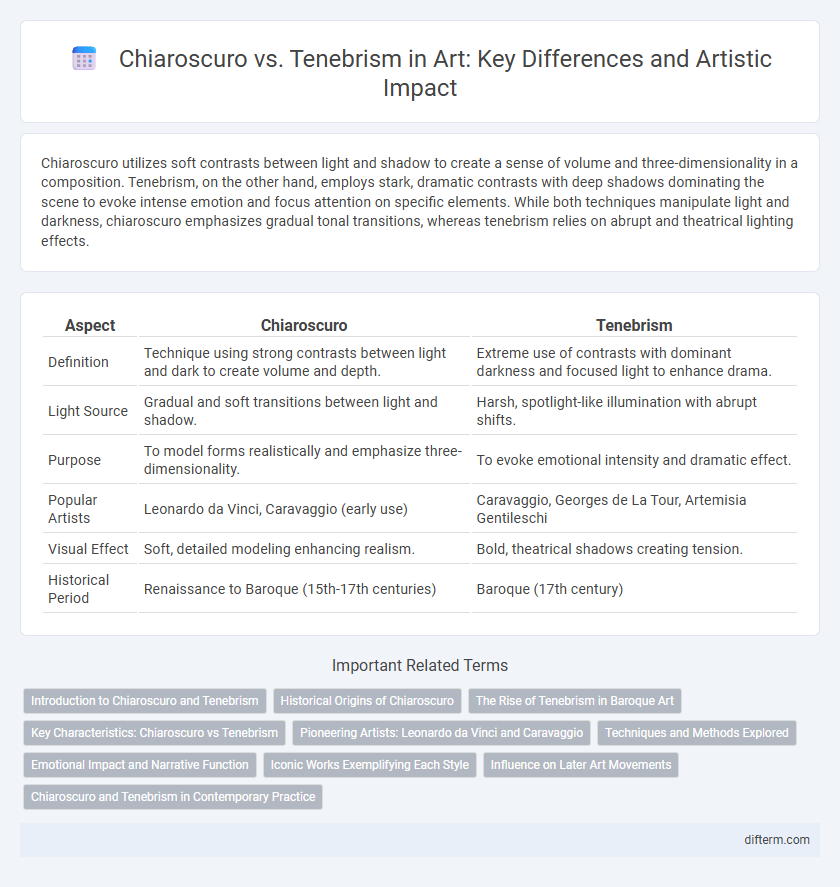 Chiaroscuro vs. Tenebrism in Art: Key Differences and Artistic Impact