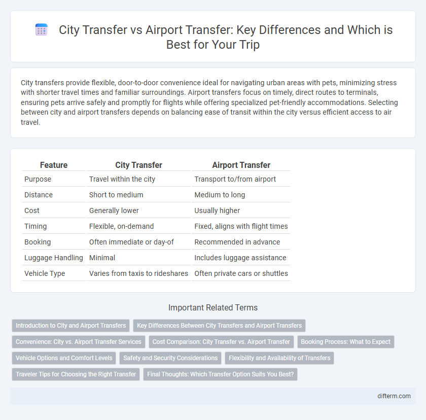 City Transfer vs Airport Transfer: Key Differences and Which is Best for Your Trip
