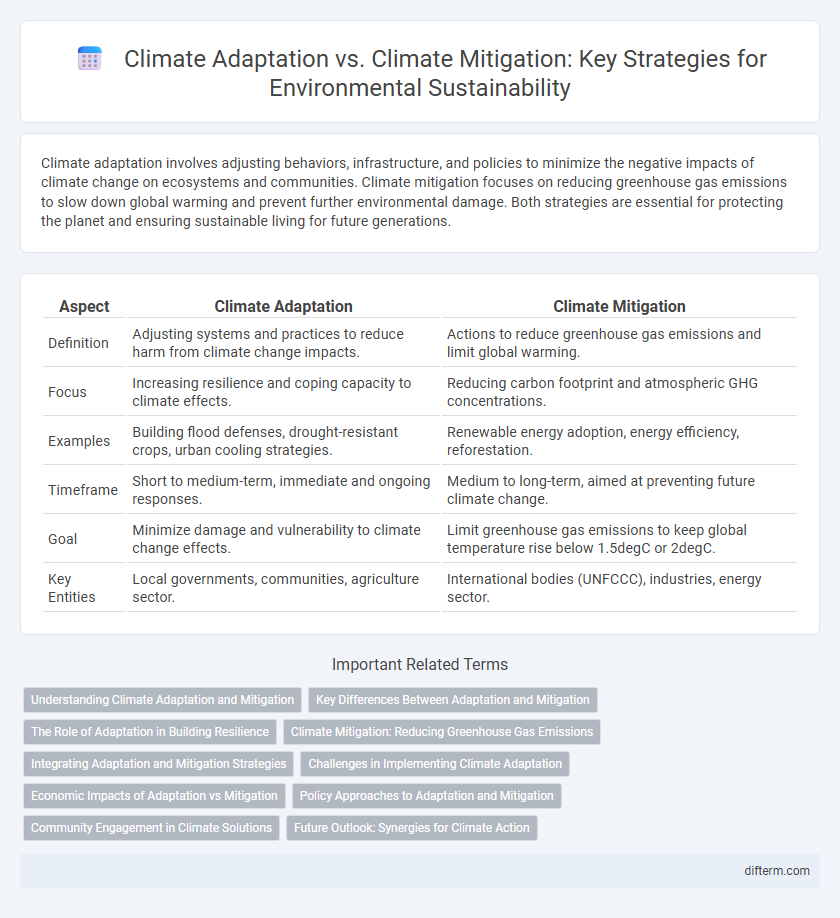 Climate Adaptation vs. Climate Mitigation: Key Strategies for Environmental Sustainability